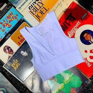 white crop top which is perfect for going out. Simple for lounging around too!